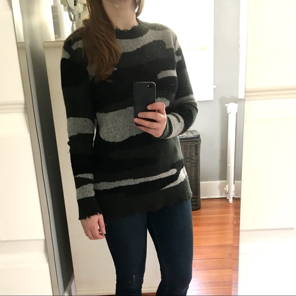 Christina Anstead Aqua Cashmere Camo Sweater - Picture 6 of 6